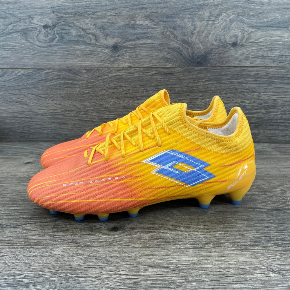 Lotto Solista 200 IV Gravity Soccer Cleats Mens 9.5 Orange Yellow Superleggera